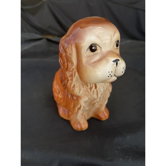 Vintage Cocker Spaniel Dog Planter Big Eyes Mid Century Ceramic Taiwan 9403 - Picture 1 of 10